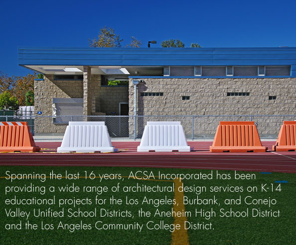 ACSA Inc. provides a wide range of architectural design service for k through 14 educational projects.